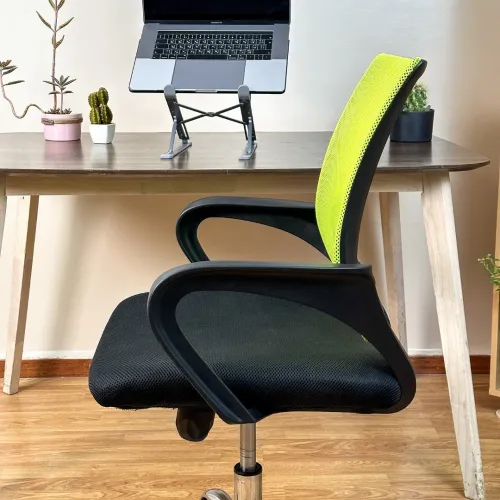 Chaise opérateur filet couleur jaune ergonomique de la marque Mobix dz