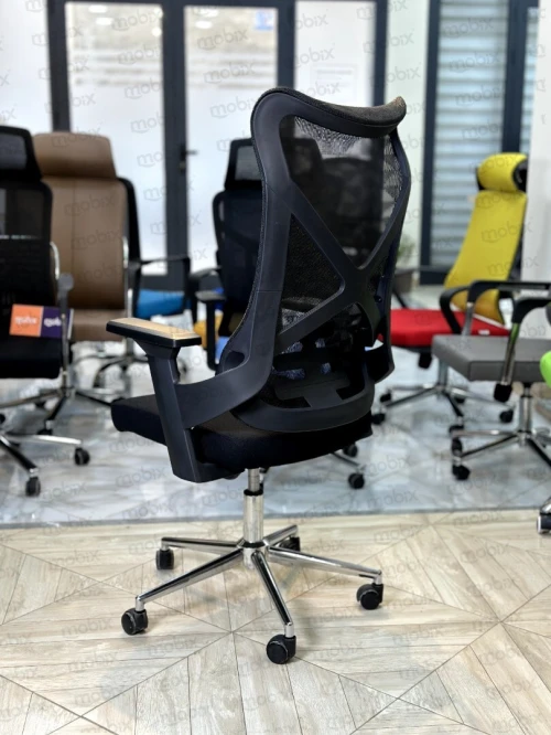Chaise bureau ergonomique opérateur ONDA structure noir de la marque MOBIX-DZ