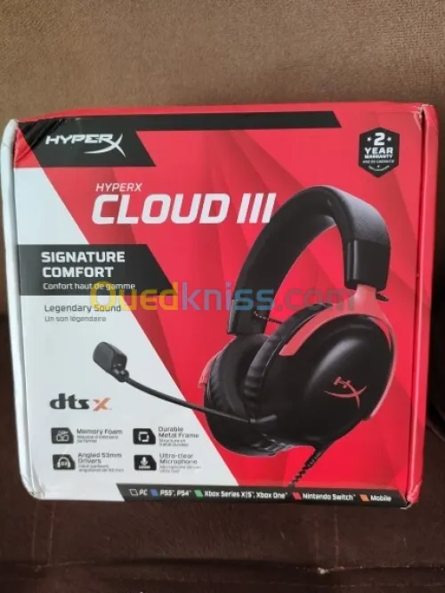 Casque hyper X cloud 3 