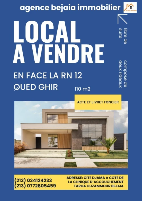 Vente Local Béjaïa Oued ghir