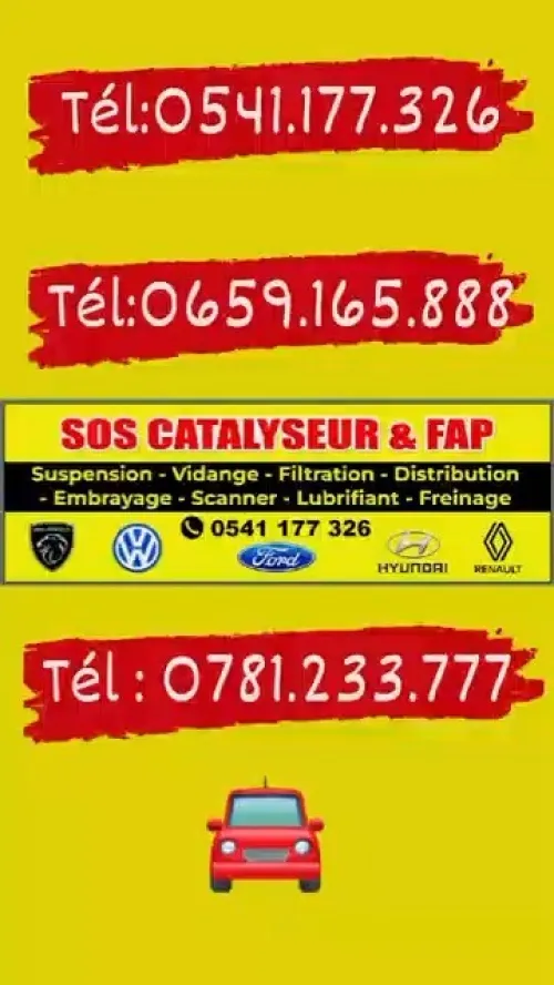 réparation et nettoyage catalyseur et Fap