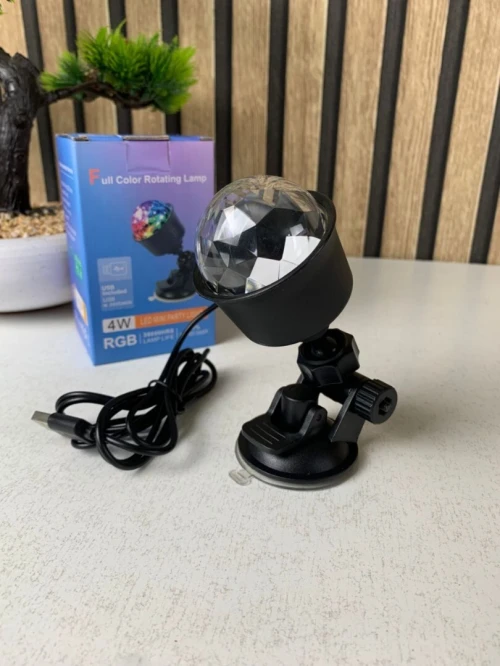 Lampe d ambiance LED USB pour voiture avec rotation automatique RGB