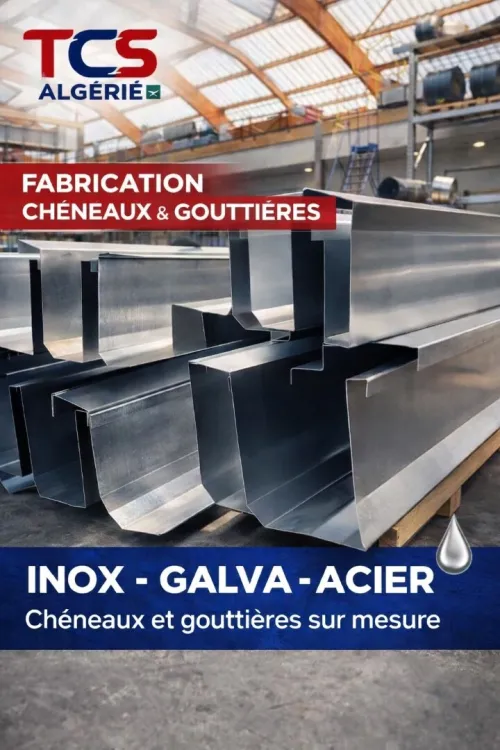 Chenaux & Gouttières Métalliques - Inox | Acier | Galva