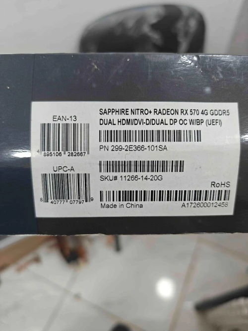 Sapphire Nitro+AMD Radeon Rx 570 4gb oc ed GDDR5