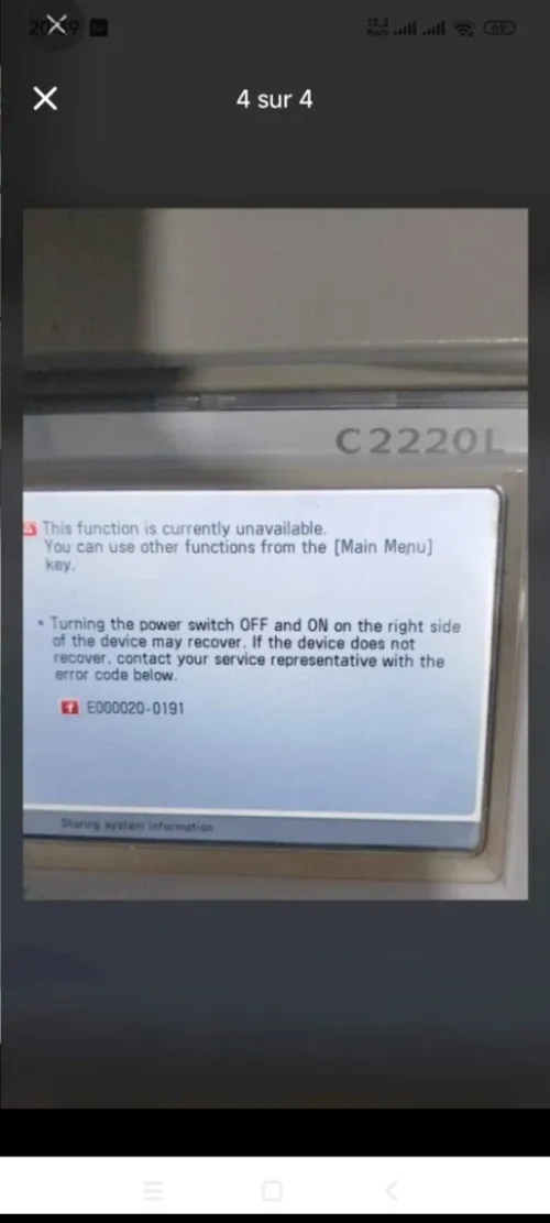 Canon advanced centre ir c2220L