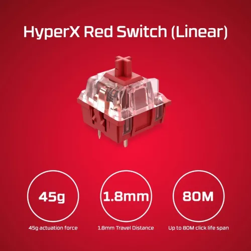 HYPERX ORIGINS 60% RED SWITCH MECANIQUE