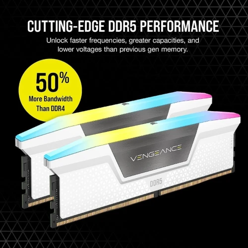 Ram Corsair Vengeance RGB DDR5 32 Go 2 x 16 Go 6000 MHz CL36  NOIR intel XMP ( ( En BUNDLE ) )