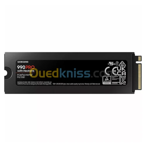 Samsung SSD 990 PRO M.2 PCIe NVMe 1 To avec dissipateur PC/PS5