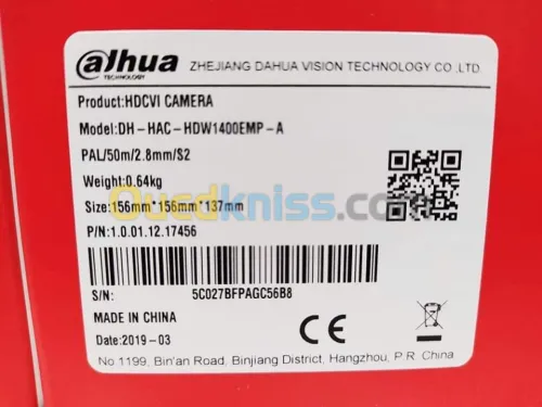 Installation camera surveillance 