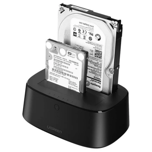 Station d'accueil UGreen CM198 USB 3.0 vers SATA double baie pour disques durs Duplicateur/Cloneur