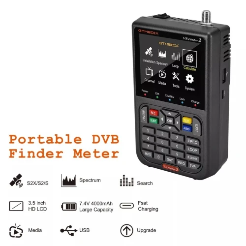 GTMEDIA V8 Finder 2 Satellite Signal Finder DVB-S/S2/S2X Digital 1080P