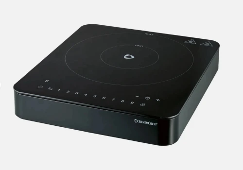 Plaque Chauffante Cuisson à Induction 2200W Avec Une Surface En Verre Noir, Spéciale Et Facile D'entretien SilverCrest