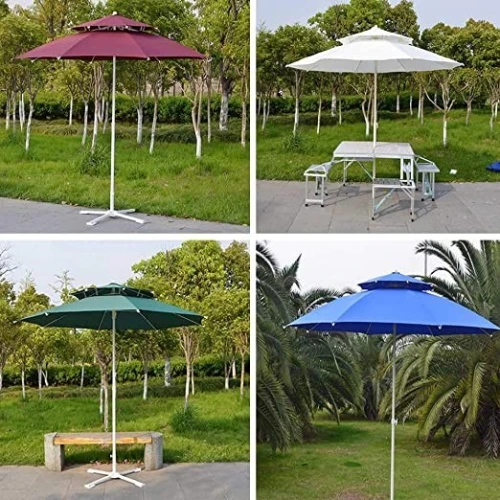 Parasol De Plage Et Jardin Double Chapiteaux 