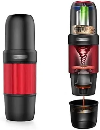 Mini Machine A Café Poudre Et Capsule , Portable Espresso A Batterie Rechargeable 80mL 2000mAh