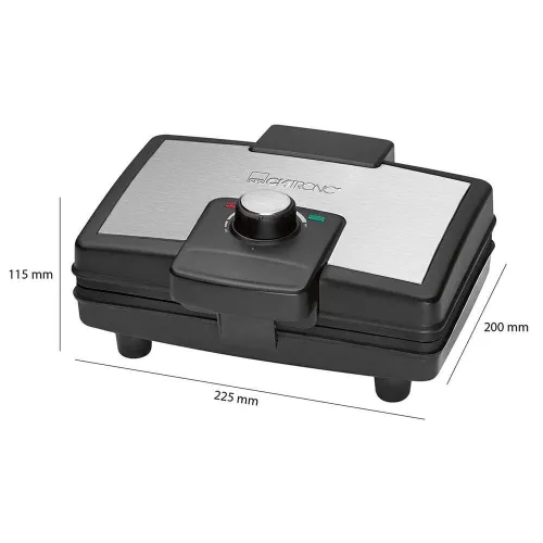Grille-Pain Gaufrier CLATRONIC WA 3606 Avec Thermostat Intelligent