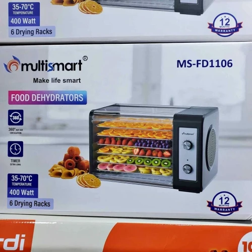 Déshydrateur Alimentaire Professionnel Avec 6 Plateaux En Acier Inoxydable, Séchoir à Fruits Pour La Maison, Réglables (6 niveaux)