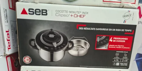 Cocotte SEB Inox clipso plus chef France 1CH
