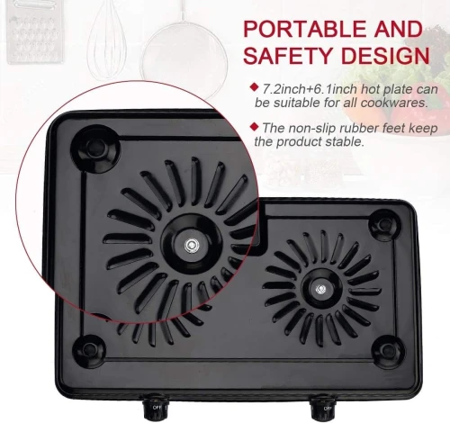 Plaque Chauffante Double plaque Inoxydable 2200watts 
