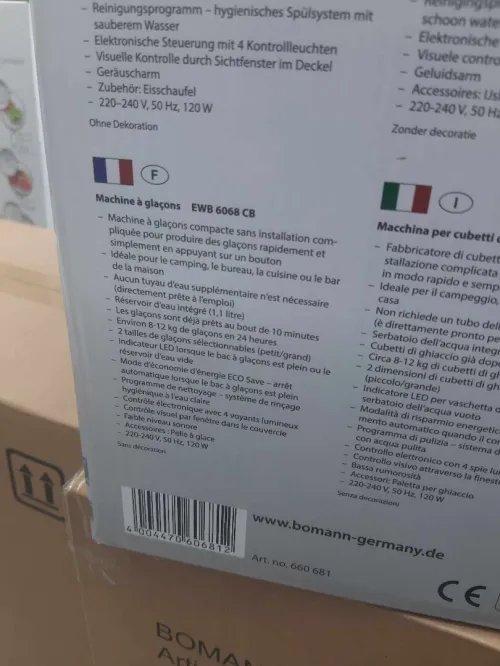 Machine ,Pondeuse A Glaçons 1.1L Idéal Pour Bureau, Maison Et Camping - Bomann