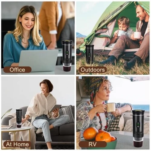 Machine à Café Portable Sans Fil Pour La Voiture, La Maison, Camping Et Les Voyages - Appareil 3En1