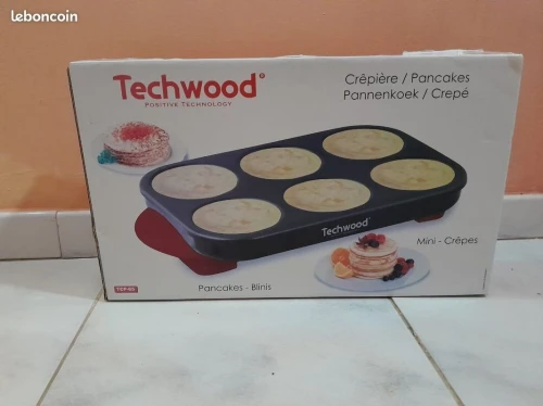 Crêpière Électrique, Mini Crêpes Et Pancakes 1500Watts Avec Revêtement Antiadhérent