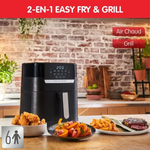 Friteuse à air + Grill, 4,2 L, 8 Programmes Auto, Moulinex