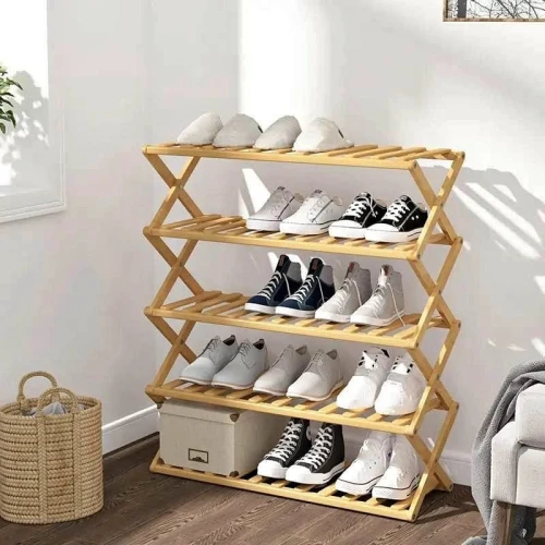 Porte Chaussures Pliante En Bois Lux