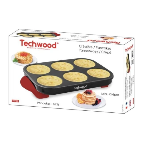 Crêpière Électrique, Mini Crêpes Et Pancakes 1500Watts Avec Revêtement Antiadhérent