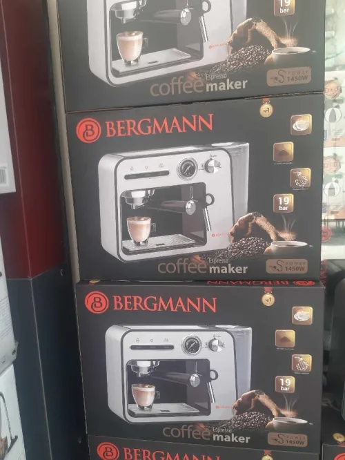 Machine à Expresso Bergmann 19 Bars Avec Mousseur à Lait, Semi-Automatique Pour Latte Et Cappuccino 