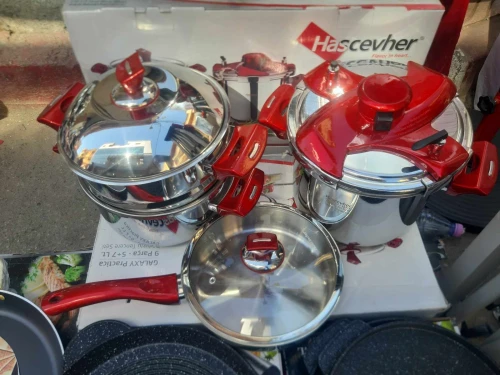 Serie Cocotte 8 Pcs, 7+5L Avec Accessoire Hascevher Galaxy Made in Turkye