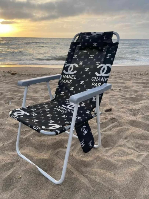 Chaise De Plage Et Camping Pliant En Tissu ET Barre Metal Bon Qualité