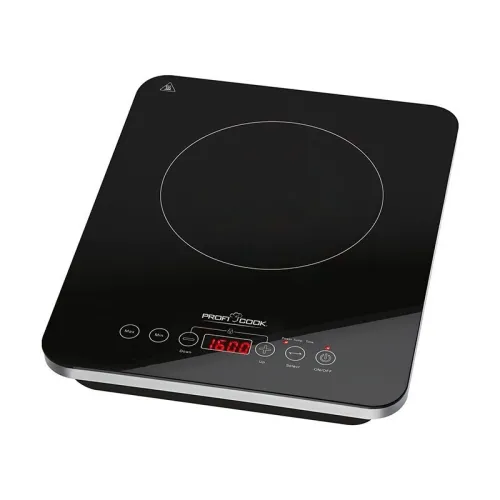 Plaque Chauffante Induction 2000W Noir Vitrocéramique Tactile Proficook 