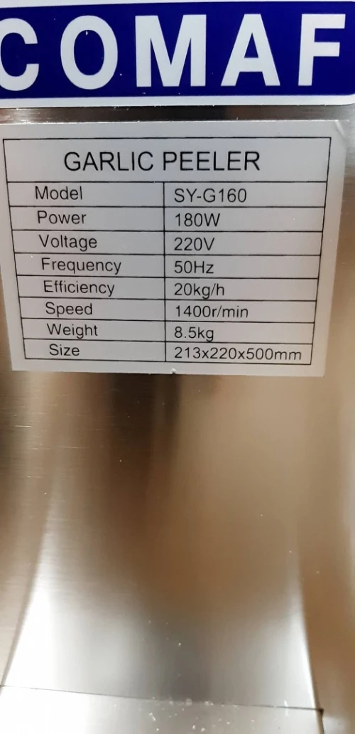 Machine Eplucheuse d'Ail, 20KG/H Automatique
