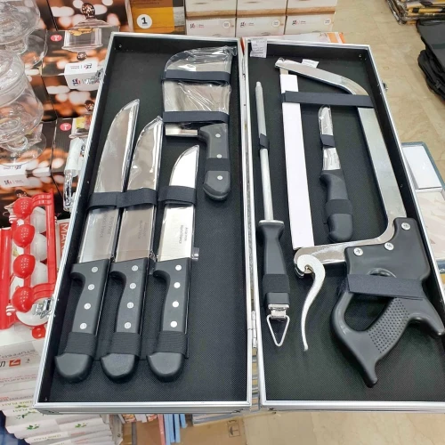 Mallette A Serie Couteaux De Boucher Acier Inoxydable 