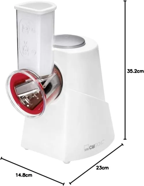 Clatronic Hachoir Et Râpe Électrique 5EN1 Multi Express Avec Insertion En Inox