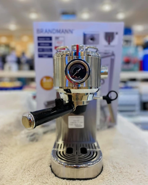 Machine à Café Espresso TRUSTMANN 6En1 ,Pompe 19 Bars, Capacité 1L, Acier Inoxydable