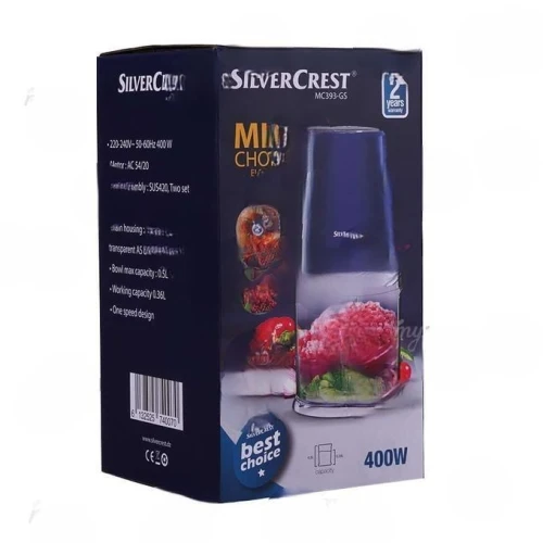 SilverCrest Mini Hachoir Electrique 400Watt Bleu