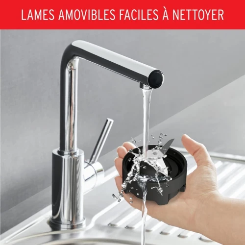 Mixeur Moulinex Blender 2 Bouteilles, Design Compact, Lames Amovibles Faciles A Nettoyer