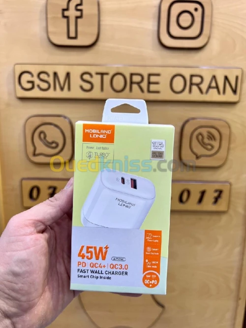 Chargeur LDNIO PD QC3.0 45W Turbo charge 