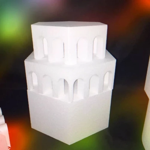 فو كايك بوليستران & ديكور حلويات الأفراح faux cake Polystyrène & décoration piece monté