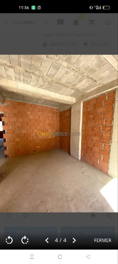 Vente Appartement F2 Alger Bordj el kiffan