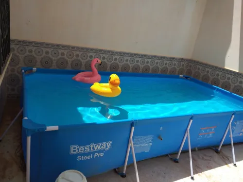 مسبح ( 400x 211 x 81 cm ) Bestway + مصفاة INTEX + غطاء INTEX