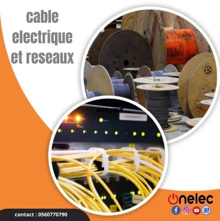 cable electrique souple et regide cable cr1 (torsadé -blindé- cable armé- cable fibre optique) mt bt