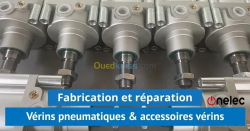 VERIN PNEUMATIQUE FABRICATION ET REPARATION du diam 8 a 200 mm (verin)