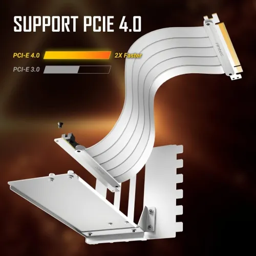 SUPPORT ANTEC VERTICAL GPU MOUNT BRACKET PCIE 4.0 WHITE