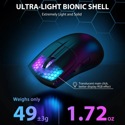 ATTACK SHARK X5 WIRELESS GAMING MOUSE BLACK