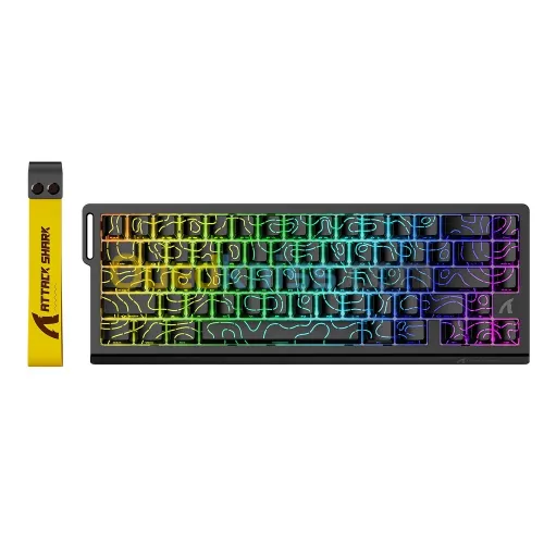 ATTACK SHARK X68 HE RAPID TRIGGER KEYBOARD BLACK COUNTOUR ARGB MAGNETIC SWITCHES