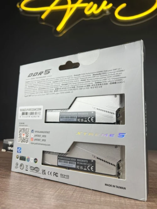 VIPERGAMING XTREME5 DDR5 32GB (2*16) 6400MT/S CL32 RGB SILVER