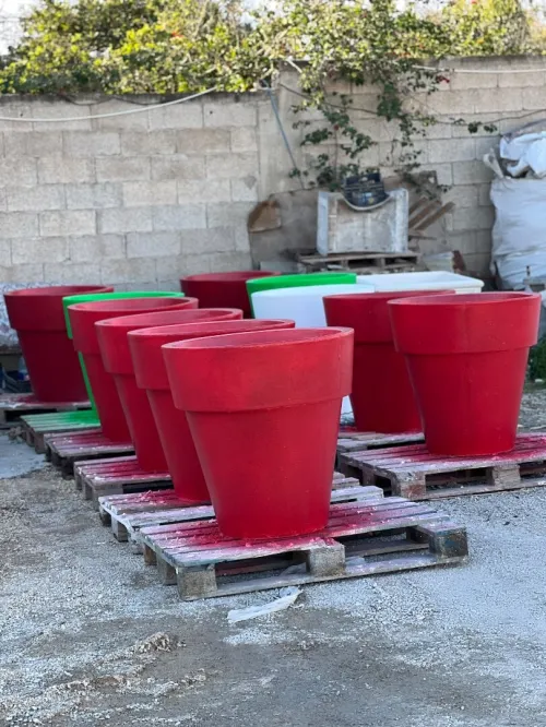 Vases en beton