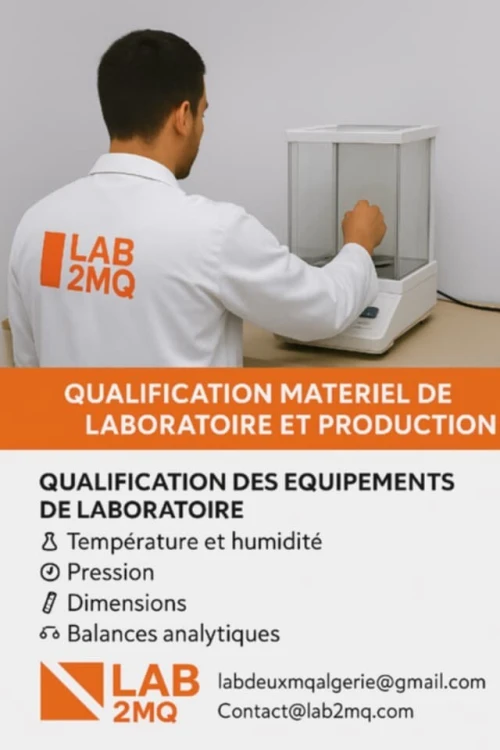 Etalonnage des Instruments de Mesure de laboratoire et production 